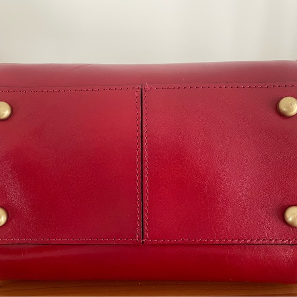 Patricia Nash Red Leather Clutch with Gold Accents - Picture 5 of 11